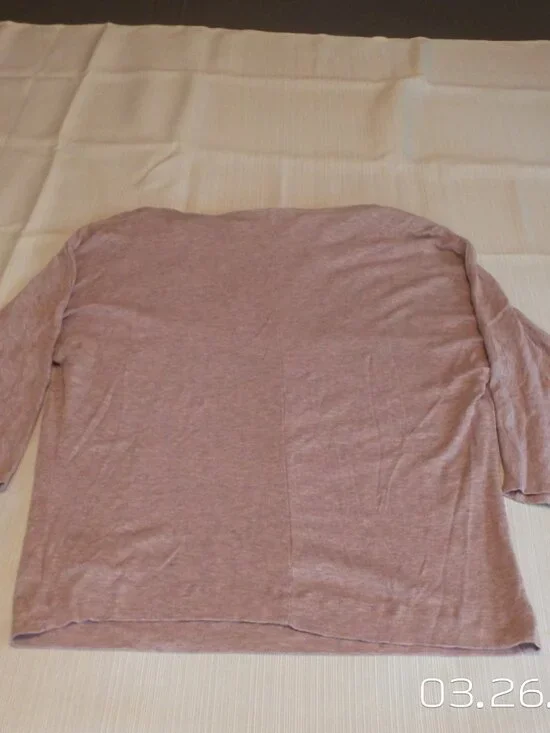 RACHEL ZOE Women's Dusty Pink Cowell Neck 3/4 Sleeve Top Size Med. Like NEW - Picture 16 of 16